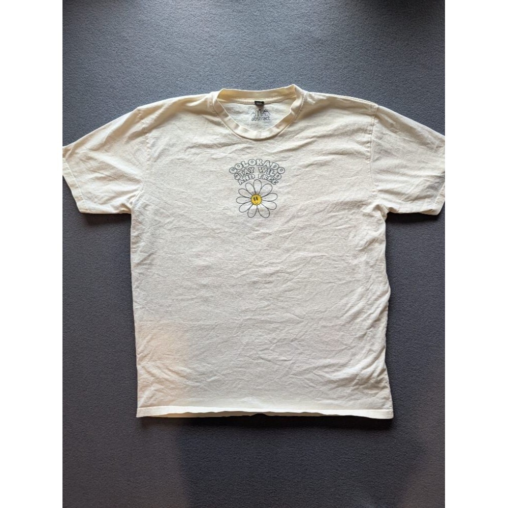 AS Colour Abstract Graphic T-Shirt Colorado Stay Wild & Free Cream XL